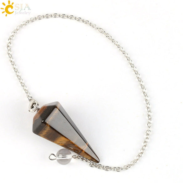 Wholesale Natural Semiprecious Stone And Copper Accessories Spirit Pendulum Polished Unisex Personality Style