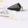 Wholesale Natural Semiprecious Stone And Copper Accessories Spirit Pendulum Polished Unisex Personality Style