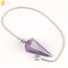Wholesale Natural Semiprecious Stone And Copper Accessories Spirit Pendulum Polished Unisex Personality Style