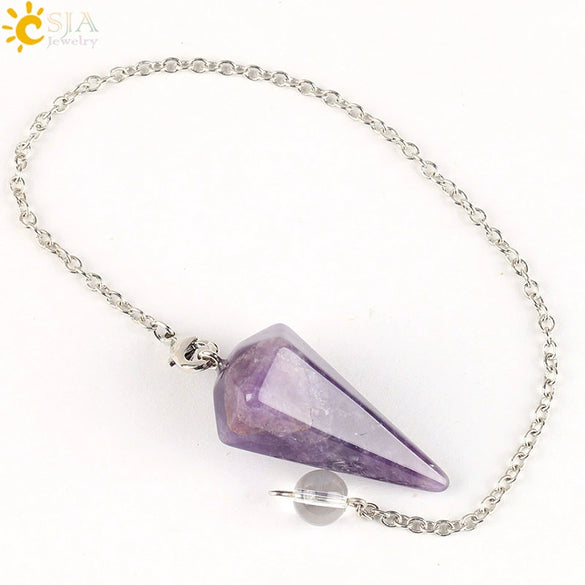 Wholesale Natural Semiprecious Stone And Copper Accessories Spirit Pendulum Polished Unisex Personality Style