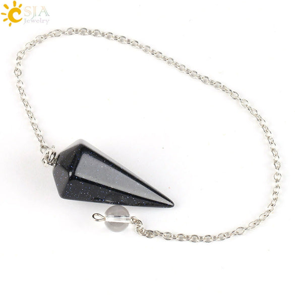 Wholesale Natural Semiprecious Stone And Copper Accessories Spirit Pendulum Polished Unisex Personality Style