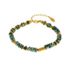 Wholesale Natural Stone Abacus Beads Bracelet Light Luxury Titanium Steel 18K Gold Plated Geometric Chain Decoration