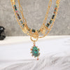 Wholesale Natural Stone And Copper Beaded Necklace Light Luxury Geometric Handmade Ochain Clavicle Chain