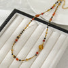 Wholesale Natural Stone And Czech Bead Necklace Handmade Geometric Style For Women