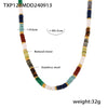 Wholesale Natural Stone And Stainless Steel Abacus Bead Necklace And Bracelet Retro Dopamine Style Handmade With Electroplating