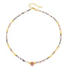 Wholesale Natural Stone And Stainless Steel Beaded Necklace With Geometric Pendant Handmade For Women