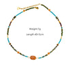 Wholesale Natural Stone And Titanium Steel Geometric Handmade Necklace With Original Design