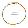 Wholesale Natural Stone And Titanium Steel Geometric Handmade Necklace With Original Design