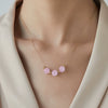 Wholesale Natural Stone Bead Pendant Necklace Titanium Steel Snake Bone Chain Geometric Style 18K Gold Plated