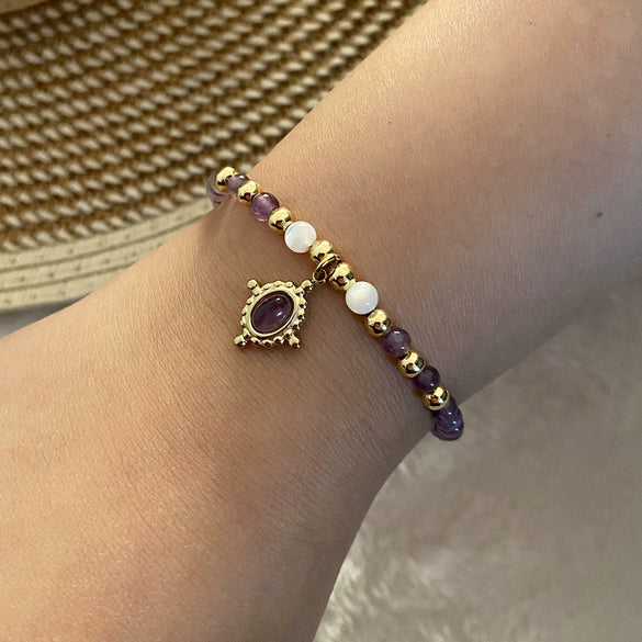 Wholesale Natural Stone Beaded Bracelet Handmade Geometric Retro Jewelry For Women