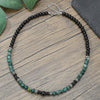Wholesale Natural Stone Beaded Necklace Handmade With Alloy Pendant Geometric Style Round Shape Unisex