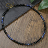 Wholesale Natural Stone Beaded Necklace Handmade With Alloy Pendant Geometric Style Round Shape Unisex