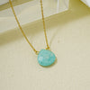 Wholesale Natural Stone Dropshaped Pendant Clavicle Ochain Handmade Women's Fashion Accessories