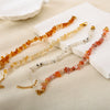 Wholesale Natural Stone Geometric Goldplated Stainless Steel Necklace And Bracelet Jewelry For Women
