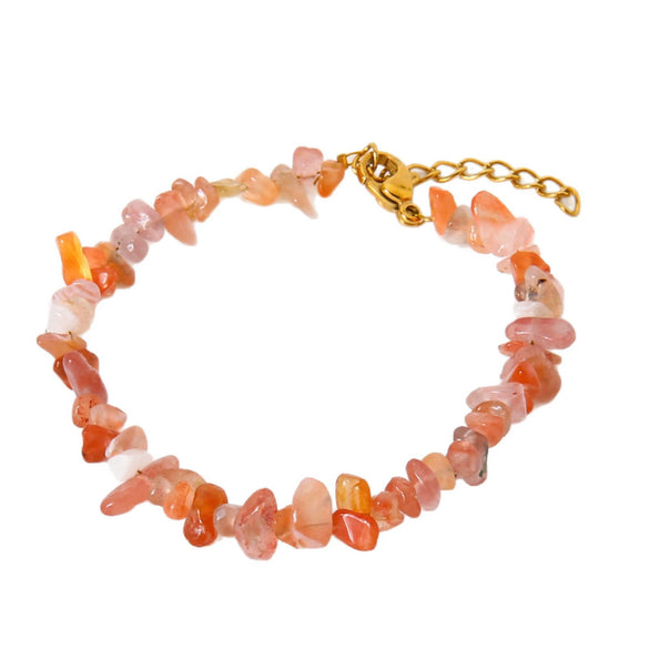 Wholesale Natural Stone Geometric Goldplated Stainless Steel Necklace And Bracelet Jewelry For Women
