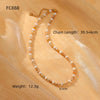 Wholesale Natural Stone Handbeaded Stainless Steel Necklace With Freshwater Pearl Pendant And Electroplating Treatment For Women Fashionable Light Luxury Style