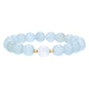 Wholesale Natural Stone Handmade Unisex Elastic Bracelet With Volcanic Stone And Devil's Eye