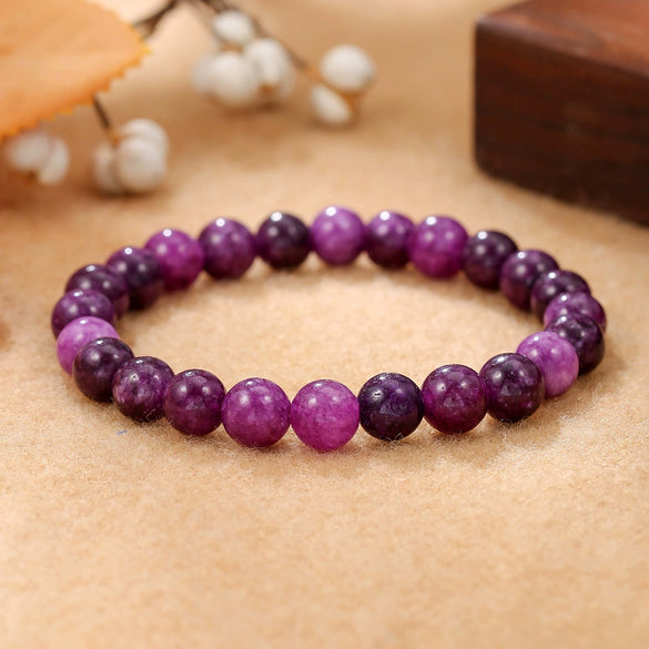 Wholesale Natural Stone Handmade Unisex Elastic Bracelet With Volcanic Stone And Devil's Eye