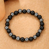Wholesale Natural Stone Handmade Unisex Elastic Bracelet With Volcanic Stone And Devil's Eye