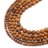 Wholesale Natural Stone Loose Round Beads For Diy Bracelets Grinding And Polishing Goldenlaceagate Elephant Skin Stone Golden Silk Jade