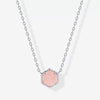 Wholesale Natural Stone Necklace Copper Mixed Gemstone Inlay Geometric Hexagonal O Chain For Women