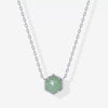 Wholesale Natural Stone Necklace Copper Mixed Gemstone Inlay Geometric Hexagonal O Chain For Women