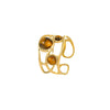 Wholesale Natural Stone Ring Stainless Steel Light Luxury Style Electroplated