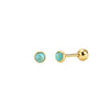 Wholesale Natural Stone S925 Silver Geometric Baroque Style Electroplated Stud Earrings For Women
