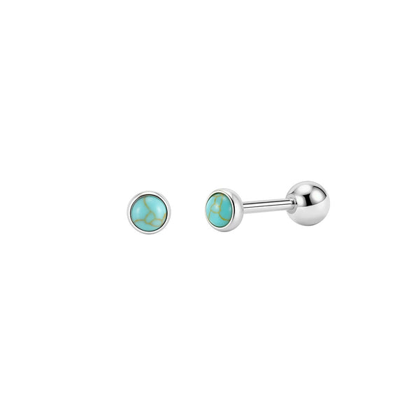 Wholesale Natural Stone S925 Silver Geometric Baroque Style Electroplated Stud Earrings For Women