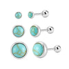 Wholesale Natural Stone S925 Silver Geometric Baroque Style Electroplated Stud Earrings For Women