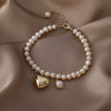Wholesale Natural Style Heart Shape Freshwater Pearl Bracelet For Women