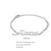 Wholesale Natural Style Twelve Constellations And Ancient English Letters Titanium Steel Bracelets With Electroplating