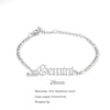 Wholesale Natural Style Twelve Constellations And Ancient English Letters Titanium Steel Bracelets With Electroplating