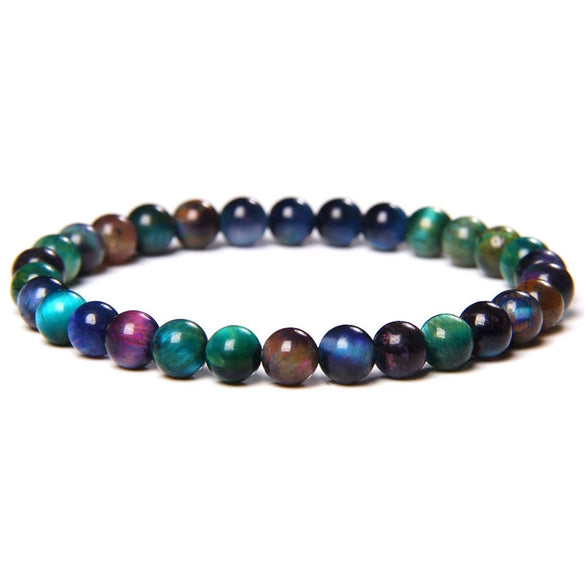 Wholesale Natural Tiger Eye Stone Geometric Handmade Bracelet