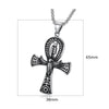 Wholesale Nautical Cross Pendant Necklace Retro Style Titanium Steel Square Pearl