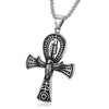 Wholesale Nautical Cross Pendant Necklace Retro Style Titanium Steel Square Pearl