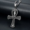 Wholesale Nautical Cross Pendant Necklace Retro Style Titanium Steel Square Pearl