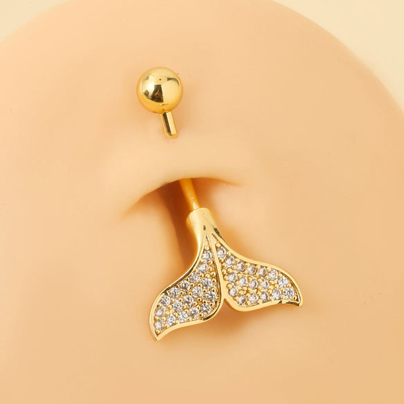 Wholesale Navel Jewelry Stainless Steel Fishtail Electroplating For Women
