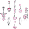 Wholesale Navel Nail Piercing Jewelry Stainless Steel Butterfly Style Electroplated