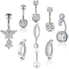 Wholesale Navel Nail Piercing Jewelry Stainless Steel Butterfly Style Electroplated