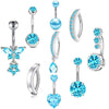 Wholesale Navel Nail Piercing Jewelry Stainless Steel Butterfly Style Electroplated