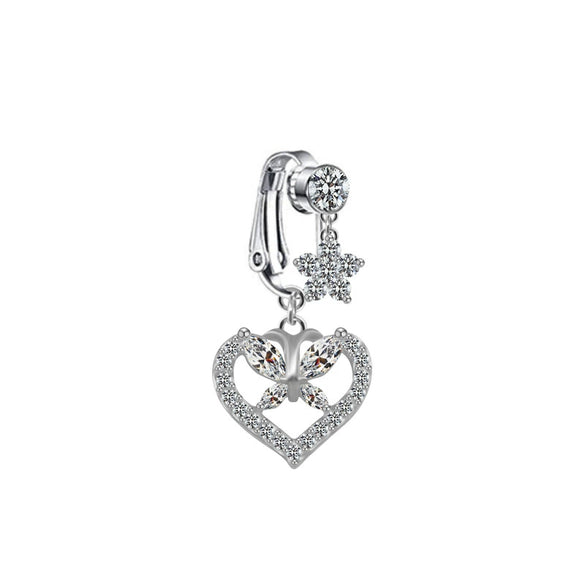 Wholesale Navel Ring Copper Animals Zodiac Cross Heart Shaped Electroplated Unisex