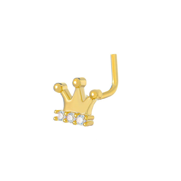 Wholesale Navel Ring Jewelry Copper Inlaid Zircon Geometric Butterfly Heart Crown Moon Water Drop Bee Style For Women