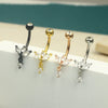 Wholesale Navel Ring Jewelry Stainless Steel Heart Shape Electroplated