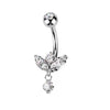 Wholesale Navel Ring Jewelry Stainless Steel Heart Shape Electroplated