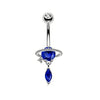 Wholesale Navel Ring Set Stainless Steel Geometric Simple Style Electroplating