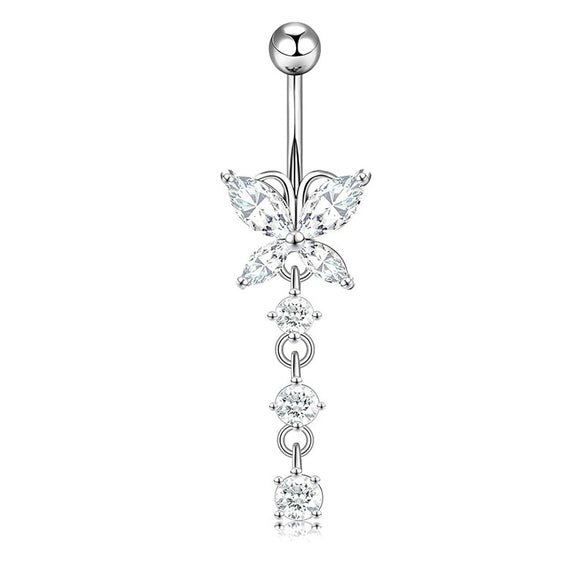 Wholesale Navel Ring Stainless Steel Geometric Electroplated Simple Style Body Puncture