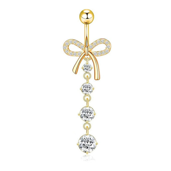 Wholesale Navel Ring Stainless Steel Geometric Electroplated Simple Style Body Puncture