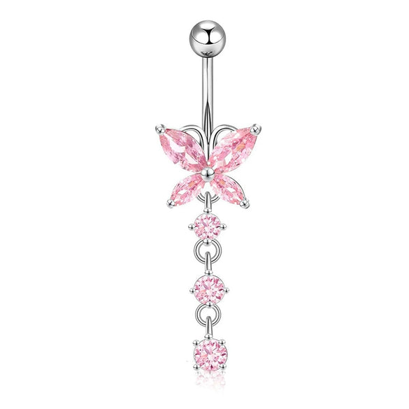 Wholesale Navel Ring Stainless Steel Geometric Electroplated Simple Style Body Puncture