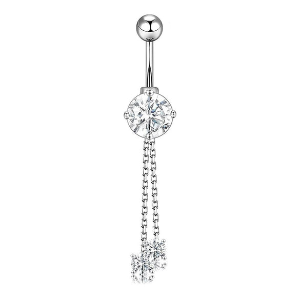 Wholesale Navel Ring Stainless Steel Geometric Electroplated Simple Style Body Puncture